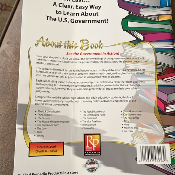 The US Government text a reproducible book with 24 lessons. Designed for middle - Picture 5 of 5